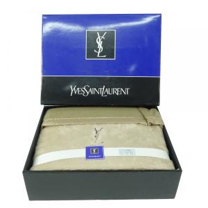 【未使用】YVES SAINT LAURENT イヴ・サンローラン 3141-3070 ウール混毛布 (リバーシブル)カラー｜kinoko-dou