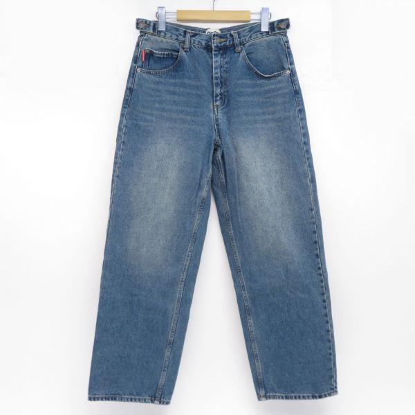9090 ナインティナインティ King Logo Vintage Tapered Pants デニ...