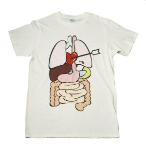 【ゆうパケット対応】おもしろTシャツ 「リアル内臓柄」オリジナル/デザイン/メンズ/ジョーク/tshirts/サイズS〜XL｜kinomi