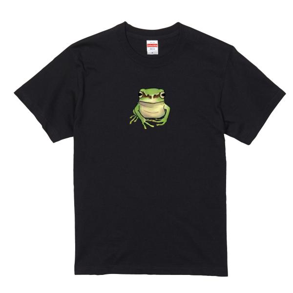 ゆうパケット発送対応商品★かえるマニアの皆様に〜アニマルプリントTシャツ 「ニホンアマガエル」/カエ...