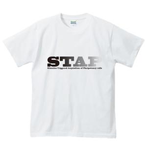 【ゆうパケット対応】おもしろTシャツ 「STAP」 話題のニュース オリジナル時事Tシャツ｜kinomi