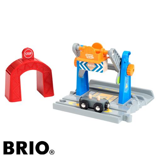 ブリオ BRIO 木製レール smarttech/リフト ＆ ロードクレーン 3歳 おもちゃ 知育玩...
