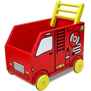 木のおもちゃ I'm TOY アイムトイ おかたづけ消防車 1歳 おもちゃ 知育玩具 入園 入学