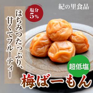 梅干し 梅ばーもん 450g 紀の里食品 梅干 南高梅 はちみつ フルーティー りんご酢 超低塩 ギフト 贈答 産地直送 和歌山 紀州産