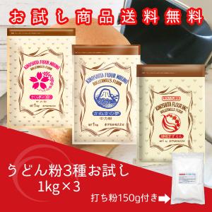 木下製粉 【お試しセット】うどん粉 3種(1kg×3袋)(小麦粉・中力粉) と 打ち粉150g セット ファリーナコーポレーション