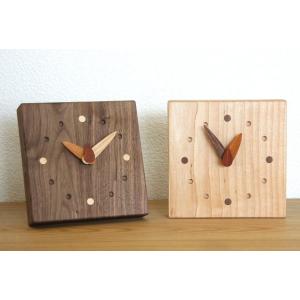 時計 木の時計 木製時計 置き時計 チッチ リビング ダイニング インテリア 置き型 壁掛け 天然木 無垢 贈り物 贈答 ギフト｜kinositakagu
