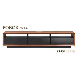 テレビボード テレビ台 ローボード フォルス FORCE 幅180cm FRC-180 黒 ブラック ブラウン シンプル モダン レザー調 引出し 収納 MKマエダ 開梱 設置｜kinositakagu