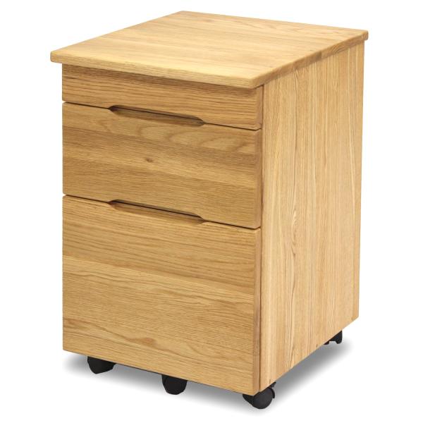 ワゴン デスクワゴン デスクチェスト 引出し キャスター付き フリースタイル シンプル 天然木 オー...
