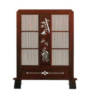 展示品 衝立 パーテーション 高級和風衝立 天然木 間仕切り 近江八景