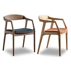 ダイニングチェア 椅子 イス ユナ アームチェア 肘付き 受注生産 布張り 合皮 革張り 食堂 食卓...