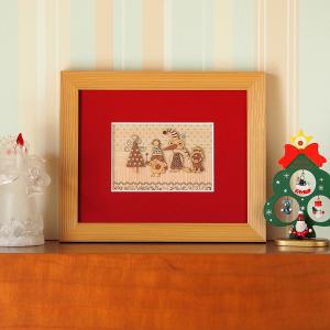 木はり絵手作りキット「ウィンターファニーバード」　〜　ペーパークラフト感覚でできる木製アート　ギフトにもどうぞ