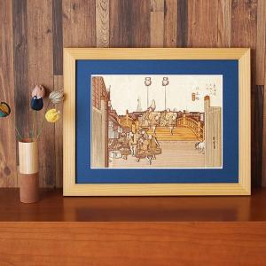 木はり絵手作りキット「日本橋 朝之景」　〜　ペーパークラフト感覚でできる木製アート　ギフトにもどうぞ
