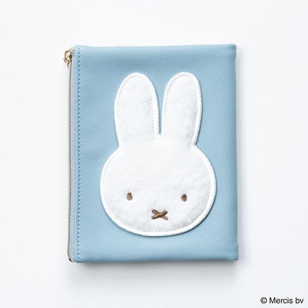 【海外販売NG】ミッフィー「BRUNA BOA APPLIQUE／二つ折りポーチ(ブルー)」