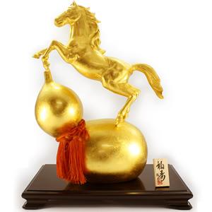 馬置物(金箔貼)「恵愛／三枝惣太郎作」 : 金箔屋本舗Gold-shop - 通販