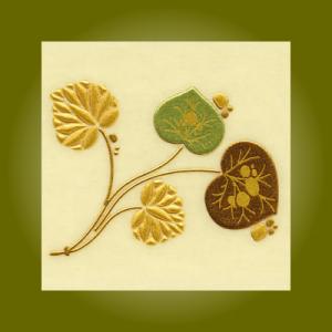 うつし金蒔絵「徳川美術館コレクション／葵(あおい)の葉」