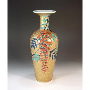 有田焼 花瓶 奥川俊右ェ門作 錦つつじ花生 item no.2f446 : ハマダヤ