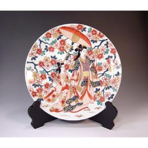 有田焼 染付山水画飾り壺｜陶芸作家 藤井錦彩 作 : 有田焼 藤井錦彩窯