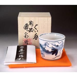 古伊万里 染付 山水文 見込み帆掛け舟 蛇の目高台 蕎麦猪口 (23) : SK