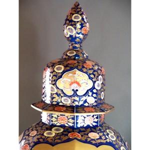 有田焼 金欄手様式花籠絵飾り特大沈香壺|陶芸作...の詳細画像2