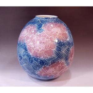 有田焼 金襴手景図飾り沈香壺｜陶芸作家 藤井錦彩 作 : 有田焼 藤井錦