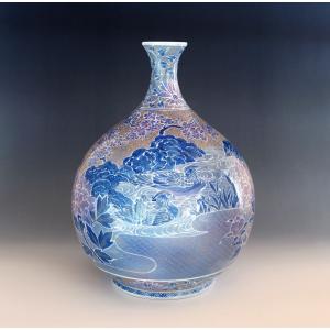 金彩梅絵花瓶｜有田焼 陶芸作家 藤井錦彩作 : 有田焼 藤井錦彩窯