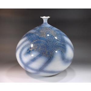 有田焼 金襴手景図飾り沈香壺｜陶芸作家 藤井錦彩 作 : 有田焼 藤井錦