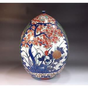 有田焼 古伊万里様式金彩桜牡丹絵花瓶|陶芸作家 ...の商品画像