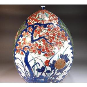 有田焼 古伊万里様式金彩桜牡丹絵花瓶|陶芸作家...の詳細画像3