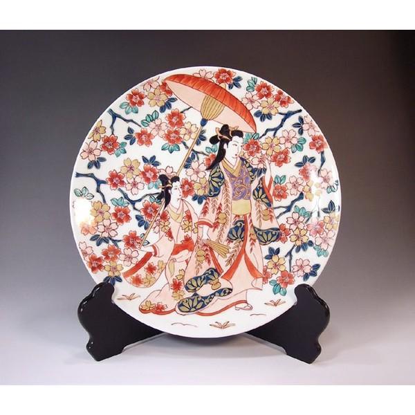 有田焼 古伊万里様式金彩元禄美人絵飾り大皿｜陶芸作家　藤井錦彩 作