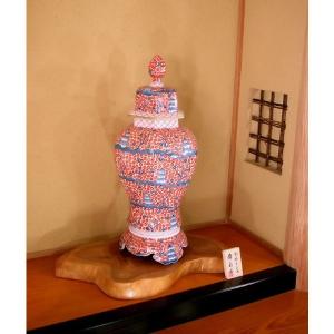 有田焼 染錦金彩満開桜絵飾り沈香壺|陶芸作家 ...の詳細画像3