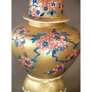 有田焼 染錦黄金桜絵飾り沈香壺|陶芸作家 藤井...の詳細画像2