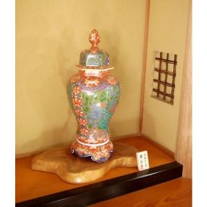 有田焼 染錦金彩花鳥絵飾り沈香壺|陶芸作家 藤...の詳細画像3