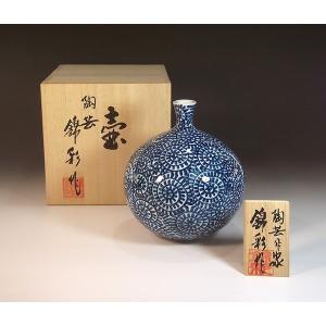 有田焼　花瓶　花器 花入　総手描き　金彩陶芸作家 藤井錦彩 作　【定価19万】 有田焼 染錦金彩菜の花蝶絵花瓶｜陶芸作家 藤井錦彩 作 : 有田焼