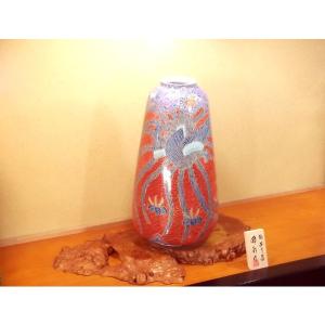 有田焼 金彩青海波鳳凰絵特大花瓶|陶芸作家 藤...の詳細画像3