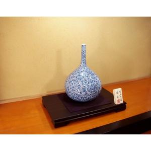 有田焼 色鍋島様式唐草牡丹絵鶴首花瓶|陶芸作家...の詳細画像3