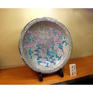 有田焼 プラチナ彩不如帰絵飾り大皿|陶芸作家 ...の詳細画像3