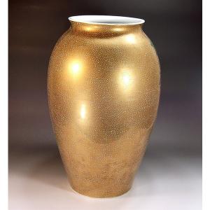 有田焼 金彩江戸文様特大花瓶|陶芸作家 藤井錦彩 作の詳細画像3