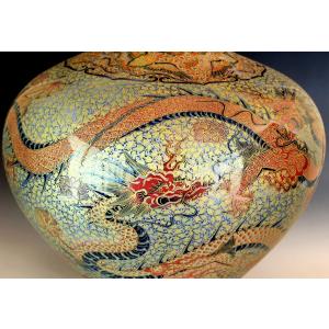 金襴手様式釉裏彩吉祥龍絵花瓶|有田焼 陶芸作家...の詳細画像2