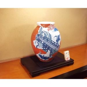 有田焼 金彩青海波江戸文様花瓶|陶芸作家 藤井...の詳細画像3