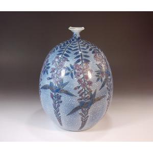 有田焼 花瓶 奥川俊右ェ門作 錦つつじ花生 item no.2f446 : ハマダヤ