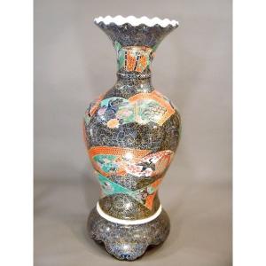 有田焼 染錦金彩青海波花鳥絵波渕飾り壺|陶芸作家...の商品画像