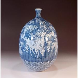 有田焼 花瓶 奥川俊右ェ門作 錦つつじ花生 item no.2f446 : ハマダヤ