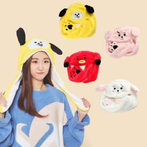 BTS(防弾少年団) bts帽子 bt21帽子ヘッドギアぬいぐるみ帽子