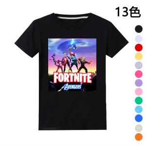 Tシャツ FORTNITE フォートナイト ティーシャツ 半袖 黒 ブラック ゲーム ロゴ 子供 男女兼用コスチューム アニメ 通気吸汗 13色｜kinseido2020