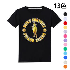 Tシャツ FORTNITE フォートナイト ティーシャツ 半袖 黒 ブラック ゲーム ロゴ 子供 男女兼用コスチューム アニメ 通気吸汗 13色｜kinseido2020