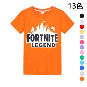 Tシャツ FORTNITE フォートナイト ティーシャツ 半袖 黒 ブラック ゲーム ロゴ 子供 男女兼用コスチューム アニメ 通気吸汗 13色｜kinseido2020