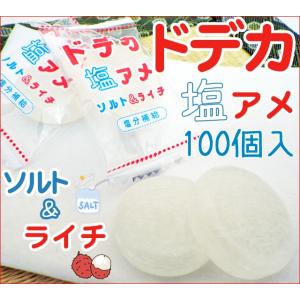 ドデカ塩飴 ソルト＆ライチ　1袋100個入り 業務用