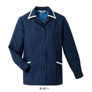 ベスト BS7805 ストライプスモック XL・ネイビー 作業服 作業着｜kinsyou-webshop