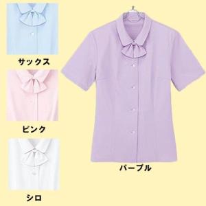 ピエ B2700 半袖ブラウス 17号〜19号 オフィスウェア 事務服 制服｜kinsyou-webshop