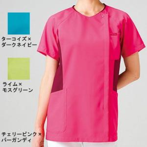 ソワンクレエ 7014SC ジップスクラブ S-4L 医療白衣・介護服